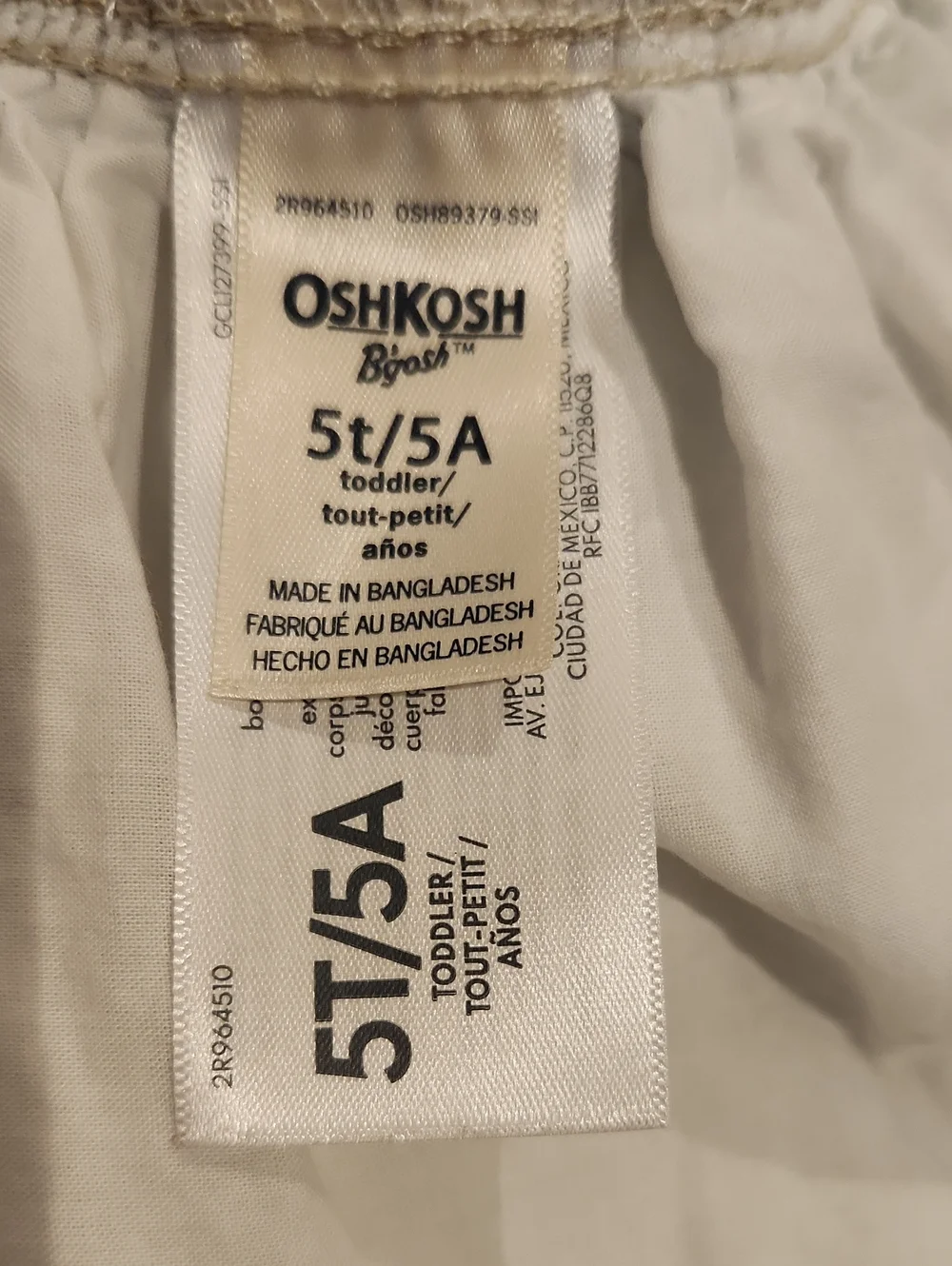 NEW* OshKosh B'gosh Baby Girl Denim Overall Dress Eyelet Skirt 5T